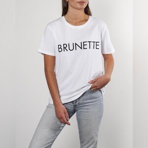 Brunette the label “BRUNETTE” tee-shirt white NWT